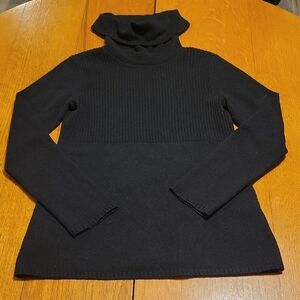 Banana Republic Elegant Black Turtleneck Sweater